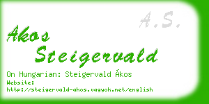 akos steigervald business card