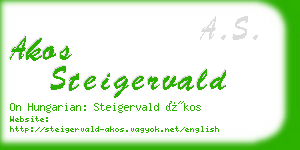 akos steigervald business card